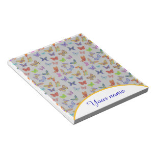 Bloc-note Papillons colorés personnalisés 
