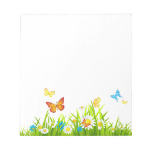 Bloc-note Papillons Et Fleurs