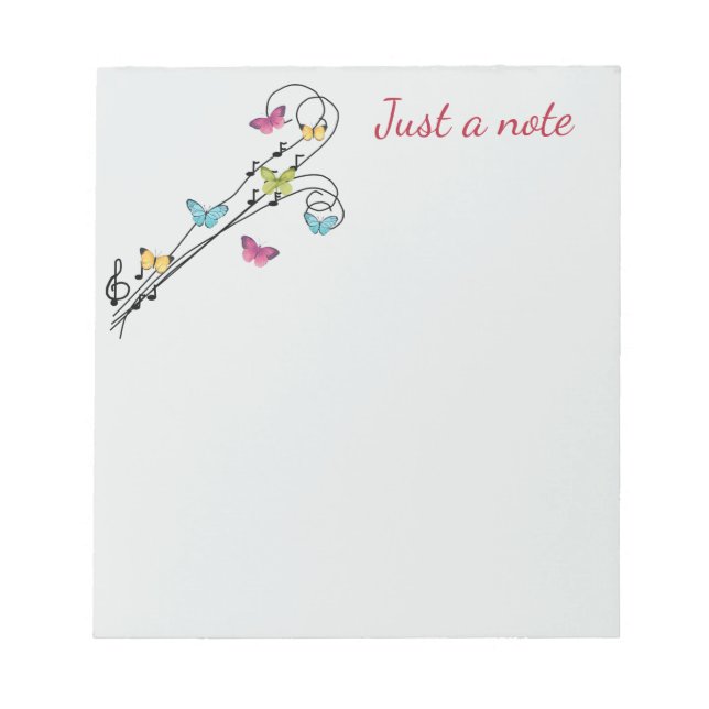 Bloc-note Papillons et musique (Devant)
