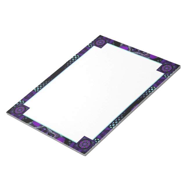 Bloc-note Parapluie violet & coeurs .7 (Incliné)