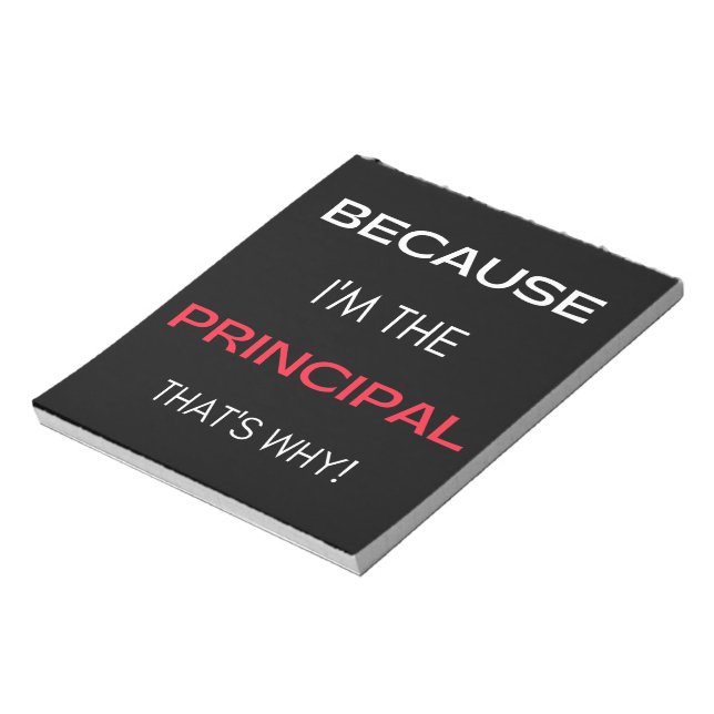 Bloc-note Parce que je suis le directeur C'est pourquoi (Tourné)