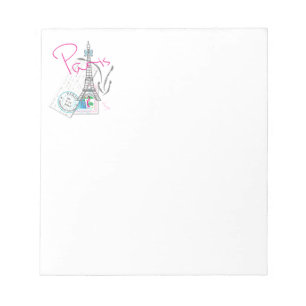 Bloc-note Paris avec amour et Tour Eiffel