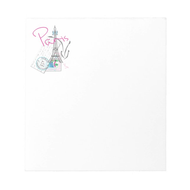 Bloc-note Paris avec amour et Tour Eiffel (Devant)