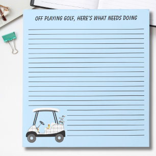 Bloc-note Partez pour Jouer Golf Panier Avec Bière Et Chien 