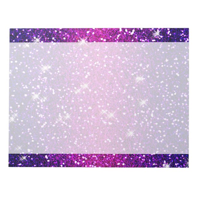 Bloc-note Parties scintillant Étincelles Purple Pink Texture (Devant)