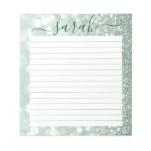 Parties scintillant verte Sage Liner Personnalisé