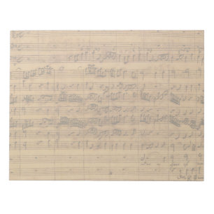 Bloc-note Partition vintage de Johann Sebastian Bach