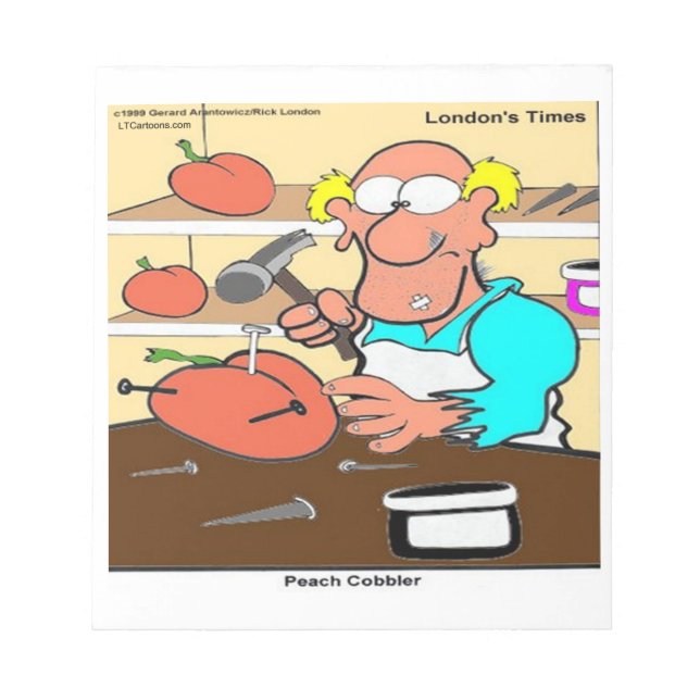 Bloc-note Paruline de pêche amusant LTCartoons (Devant)