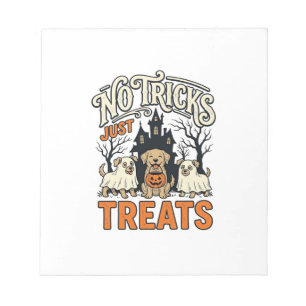Bloc-note Pas de tours juste des friandises Halloween Chien 