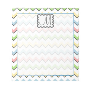 Bloc-note Pastel Chevron avec Monogram de Shirley Taylor