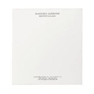 Bloc-note Pastel Élégant Classique Simple Professionnel