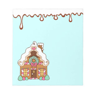 Bloc-note Pastel Gingerbread House Notepad