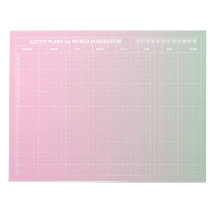 Pastel Green Pink GRID Planificateur hebdomadaire 
