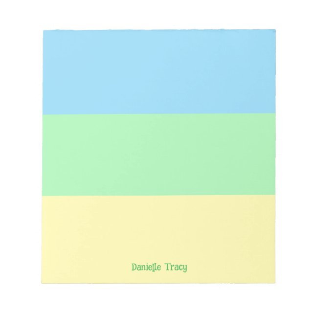 Bloc-note Pastel Jolies couleurs printemps Personnalisées (Devant)