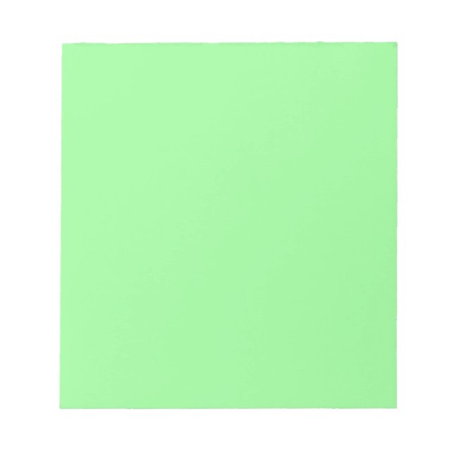 Bloc-note Pastel Mint couleur solide | Classique | Élégant (Devant)