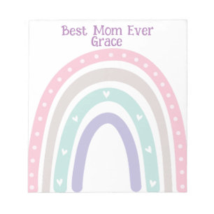 Bloc-note Pastel personnalisé Rainbow Boho retour à l'école