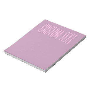 Bloc-note Pastel Violet & Rose Clair Texte Moderne Éditabl