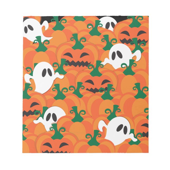 Bloc-note Patch Citrouille Haunted Halloween Ghosts (Devant)
