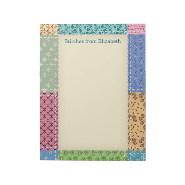 Bloc-note Patchwork Quilt personnalisé (Tourné)