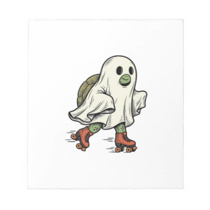 Bloc-note Patin à roulettes Tortue Fantôme Halloween Vintage