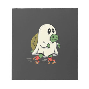 Bloc-note Patins à roulettes Tortue Fantôme Design Halloween