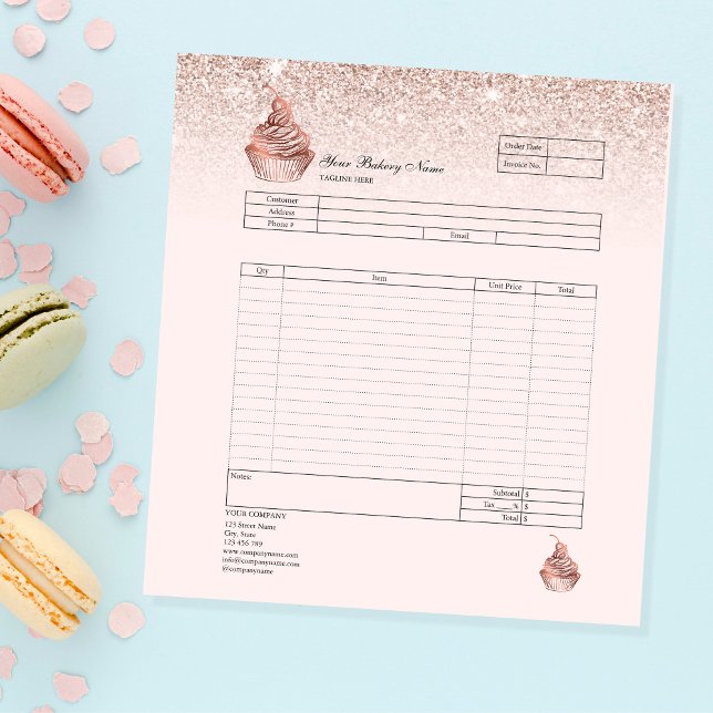 Bloc-note Pâtisserie Cupcake Boulangerie Bon de commande Fac (Créateur téléchargé)