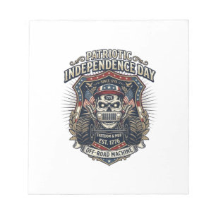 Bloc-note Patriotique 1776 Hors Route Crâne Monster Truck Lo