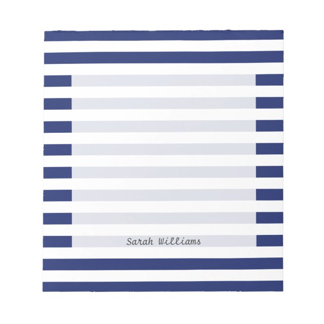 Bloc-note Patters bleus et blancs (Devant)