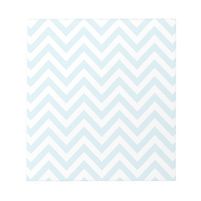 Bloc-note Patters de Light Blue et White Chevron (Devant)