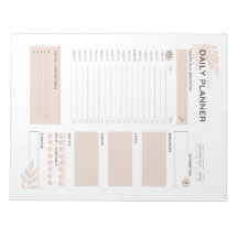 Pavé de notes du planificateur quotidien