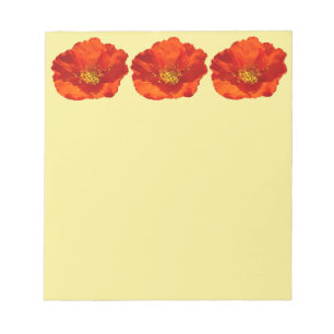 Bloc-note Pavot rouge de l'Alaska Fleur colorée