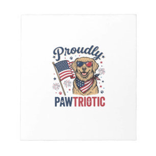Bloc-note Pawtriotique chien conception de t-shirt vintage p
