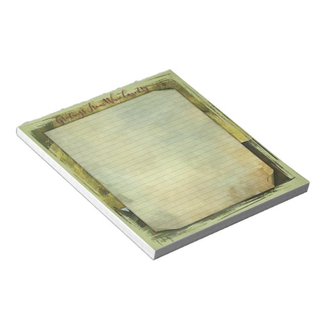 Bloc-note Pays vinicole stationnaire 5,5''x6''' (Incliné)