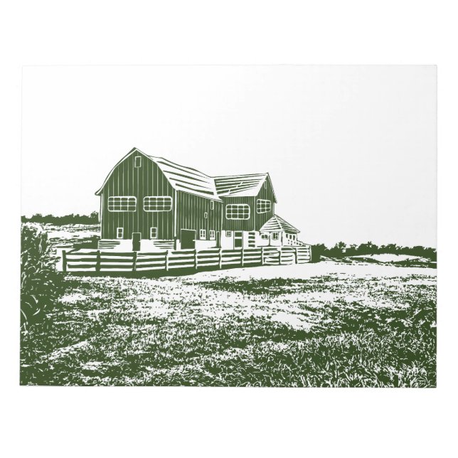 Bloc-note Paysage rural maison de ferme de style coupe (Devant)