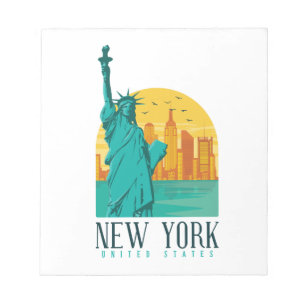Bloc-note Paysage urbain rétro vintage de New York