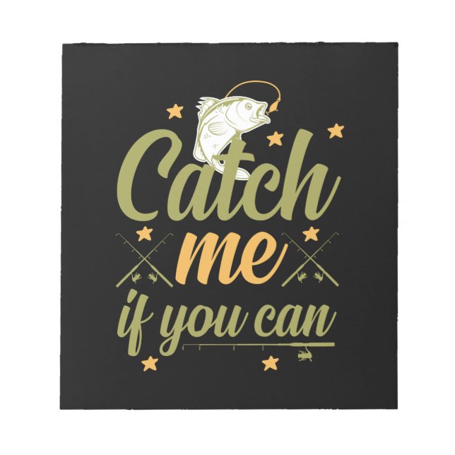 Bloc-note Pêche Art Catch Me Si Vous Pouvez (Devant)