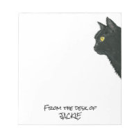 Peeking Chat noir du bureau de personnalisation