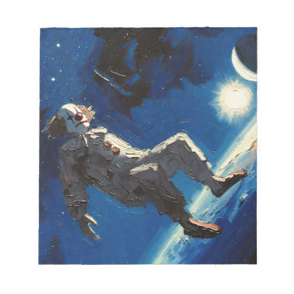 Bloc-note peinture à l'huile "Clown In Space"