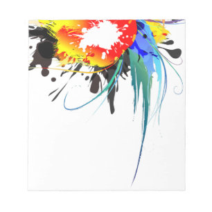 Bloc-note Peinture Abstraite de perroquets sauvages