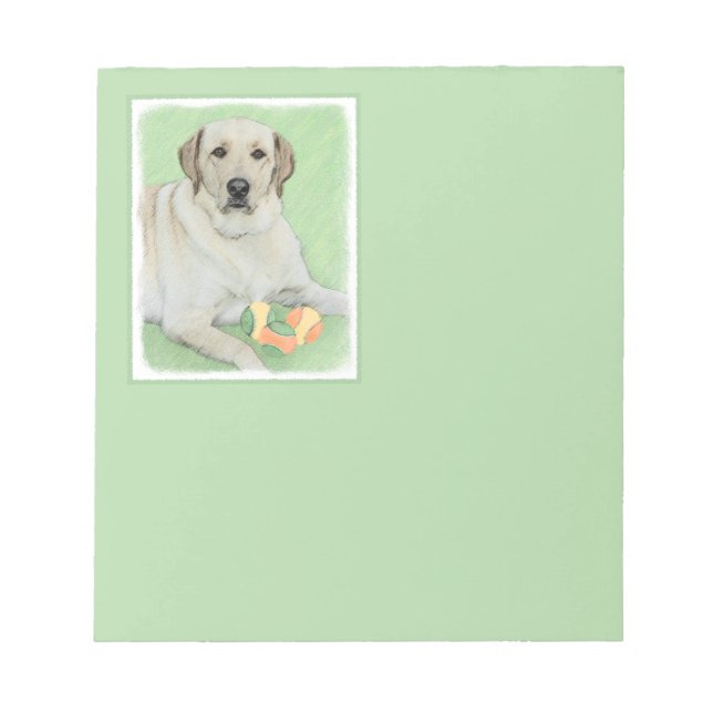 Bloc-note Peinture de balles de tennis et de retrieur du Lab (Devant)
