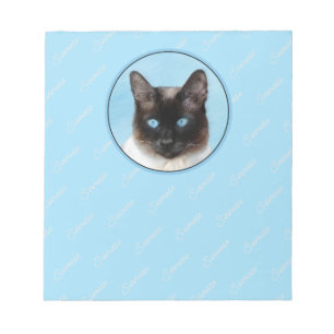 Bloc-note Peinture de chats de Siamese Art animal original