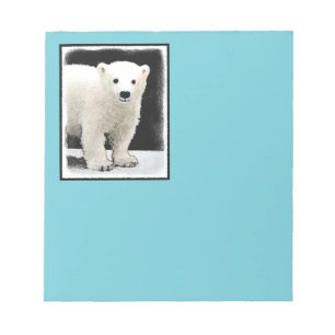 Bloc-note Peinture de l'ours polaire - Art original de la fa