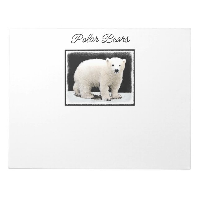 Bloc-note Peinture de l'ours polaire - Oiginal Wildlife Art (Devant)