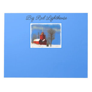 Bloc-note Peinture de phare rouge - Art original