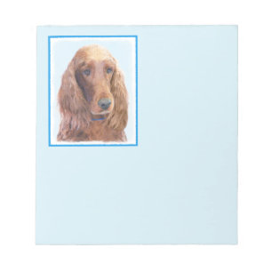 Bloc-note Peinture de Setter irlandais - Joli art original d