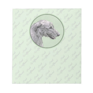 Bloc-note Peinture de Wolfhound irlandais - Joli art origina