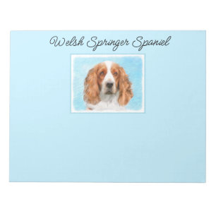 Bloc-note Peinture d'espagnol Welsh Springer - Art original
