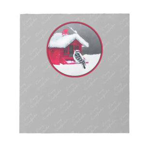 Bloc-note Peinture Downy Woodpecker - Art original pour oise