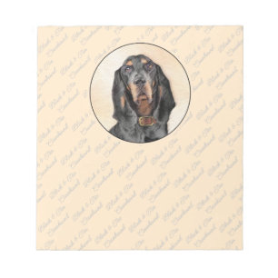 Bloc-note Peinture en noir et blanc - Art original Chien
