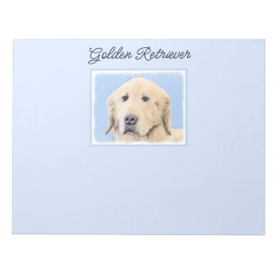 Bloc-note Peinture Golden Retriever - Joli art original chie